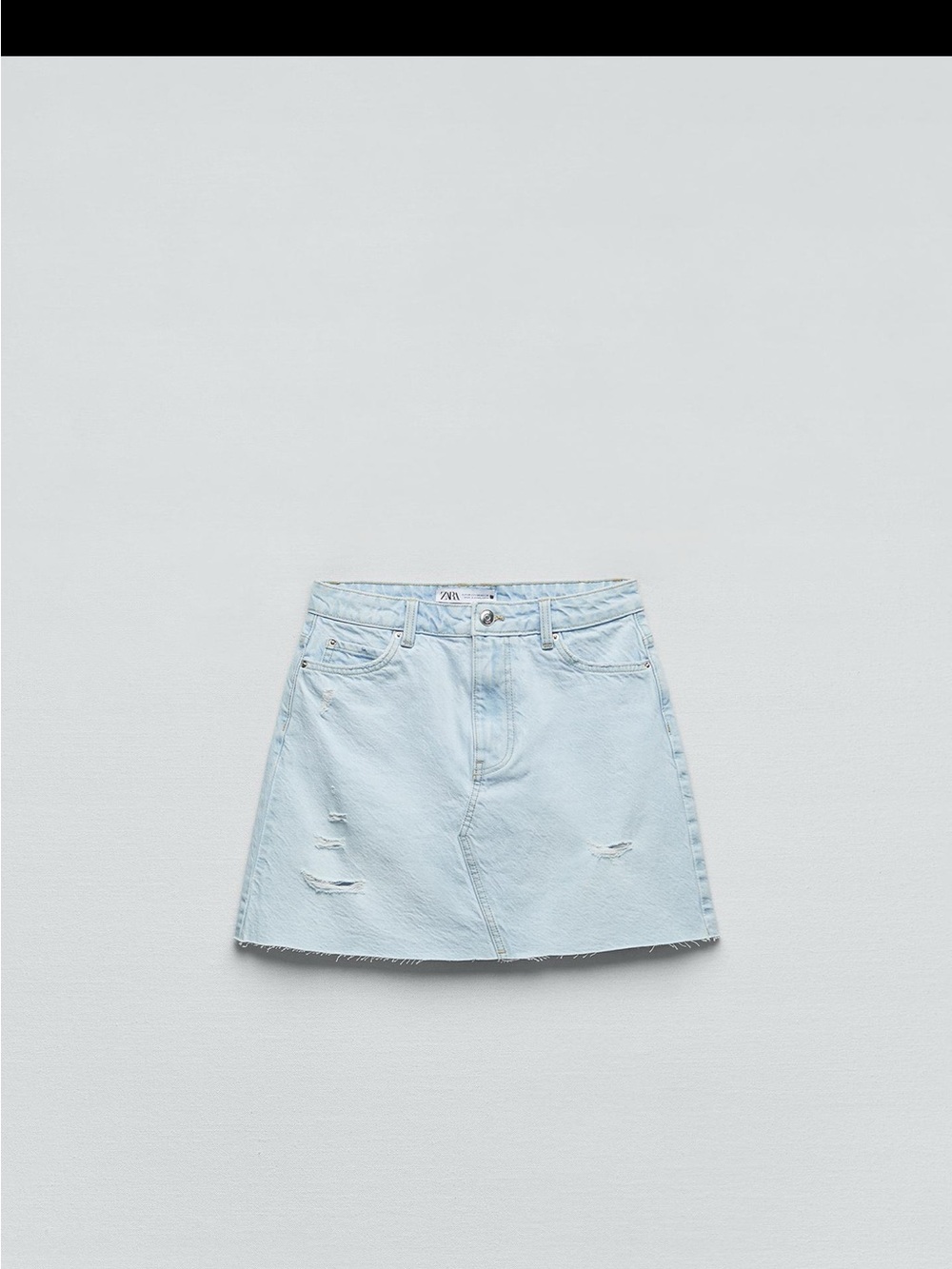 Zara Light Blue Denim Skirt